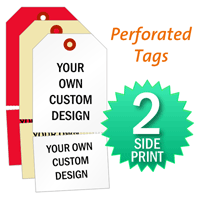 Custom Perforated Tags 2 Side Printed