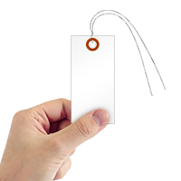 White Tyvek Shipping Tags (with pre attached wires)
