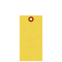 Yellow Tyvek Shipping Blank Tag With Metal Eyelet