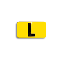 Character Black on Yellow "L" For Vertical Mounting Holder