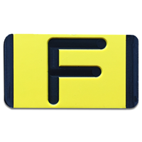 Vertical Mounting  Character Black on Yellow "F"