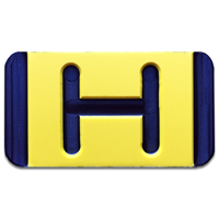 Vertical Mounting  Character Black on Yellow "H"