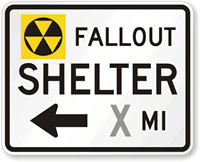 Fallout Shelter Left Arrow  Traffic Sign