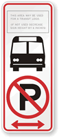 Bi Directional No Parking (Symbol) Sign