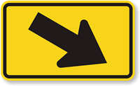 Right Diagonal Arrow (Symbol)   Traffic Sign