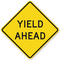 A yield ahead sign from RoadTrafficSigns.com