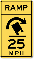 Combination Horizontal Alignment / Advisory Ramp Speed  Truck Rollover
