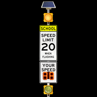 MUTCD Solar LED School Speed Limit Sign With Radar Display