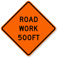 Road Work Sign