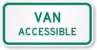 Van Accessible Road Traffic Sign