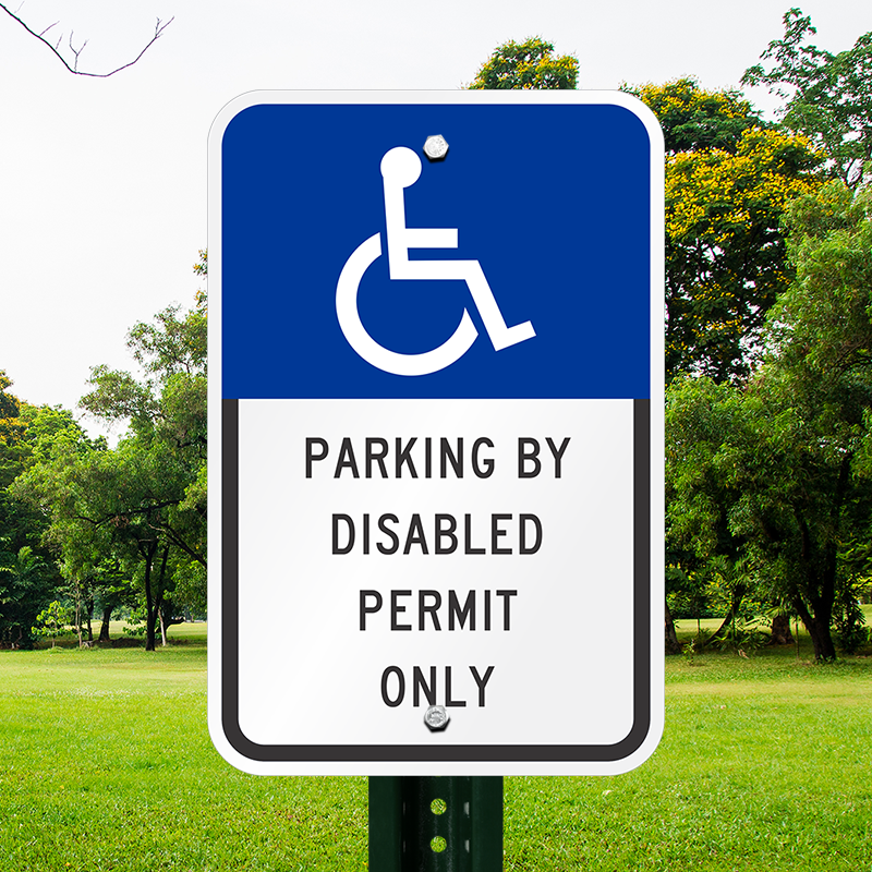 Disabled Driveway Sticker Disabled Private No Parking Plastic Sign 