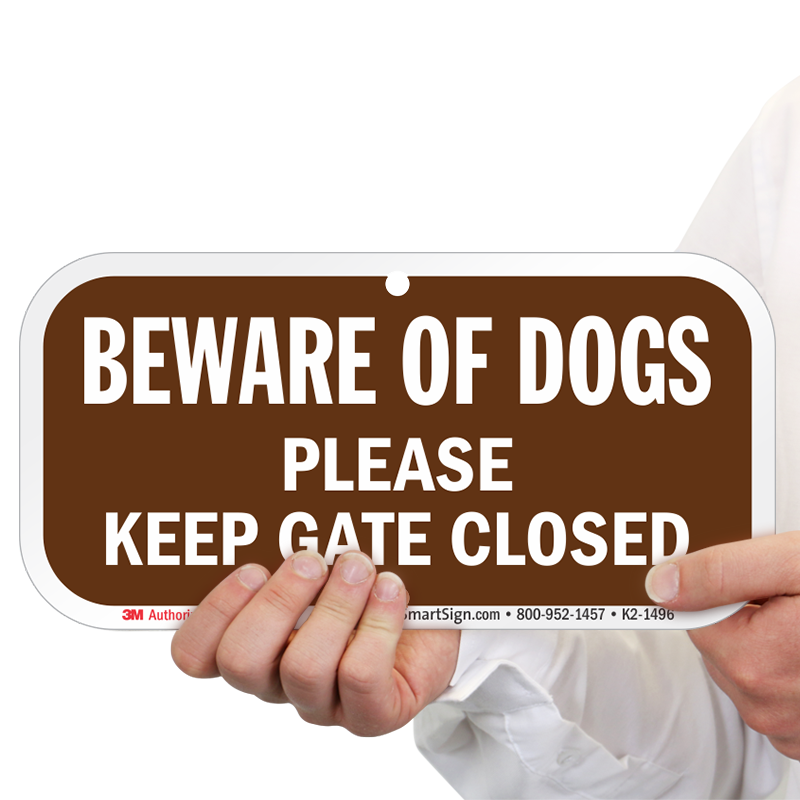 Beware Of The Dog Sign Gate in 3 Seconds Various Breeds Set D 