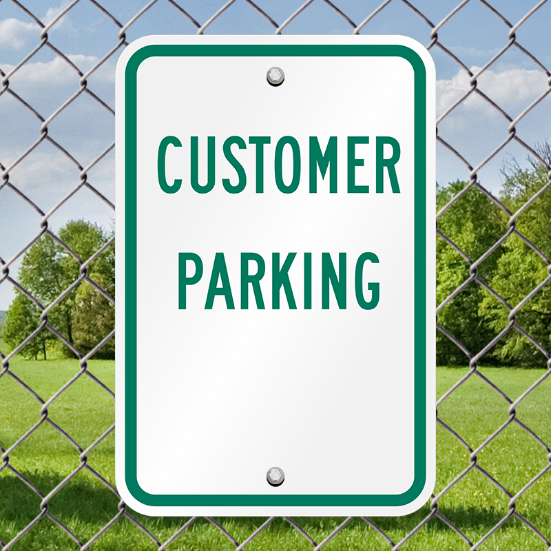 Warning  Reserved customer Parking Only Sign 225x300mm Metal  Quality Al Traffic 