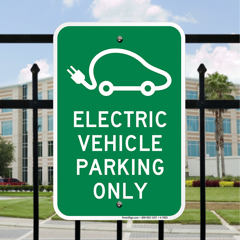 Electric Vehicle Parking Only Sign , SKU K7803