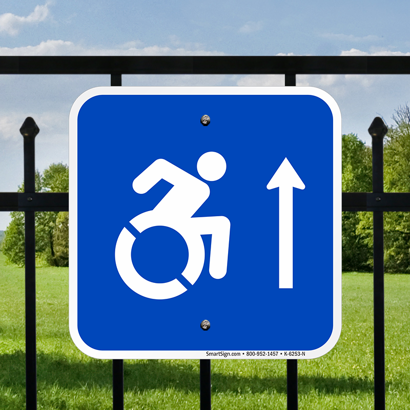 Accessible Sign - Upward Arrow Sign, SKU: K-6253-N