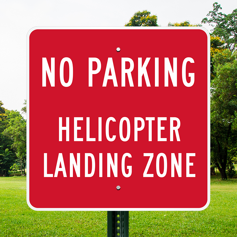 Details about   Caution Helicopter Landing Pad Black Red On White Aluminum Metal Yard Fence Sign 
