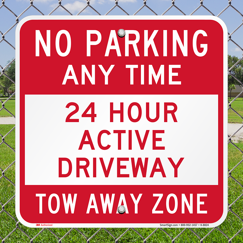 No parking driveway in use 24hrs sticker large 290mm x 190mm free post 