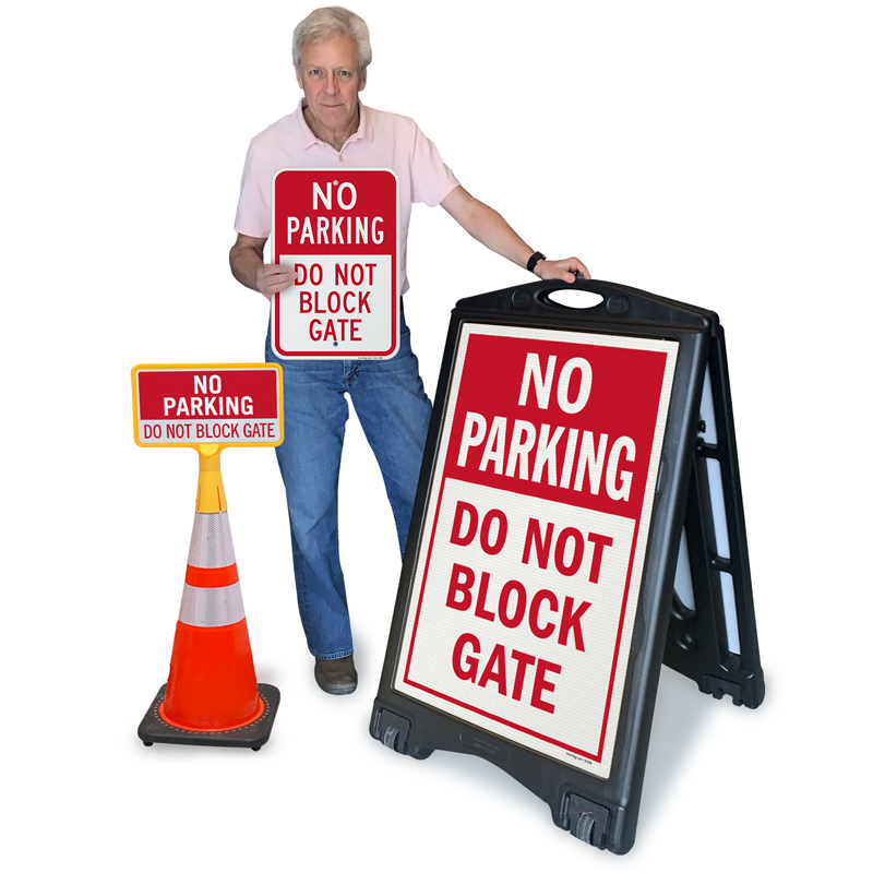 Do Not Block Gate Sign 12 x 18 Aluminum MyParkingSign K-5440-AL-12x18 SmartSign No Parking 