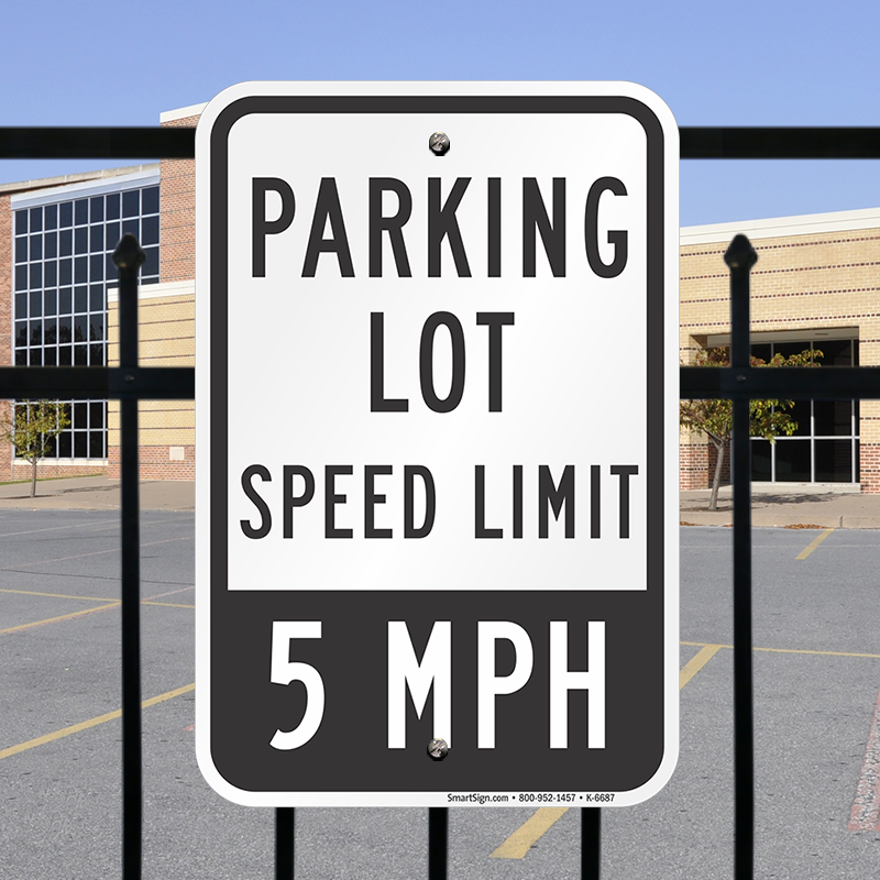 5 MPH Speed Limit Sign Safety Warning - MISC39 All Sizes Road Sticker 