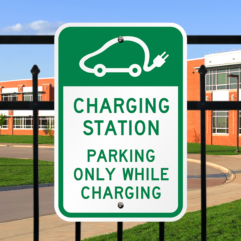 Indicate that parking is only available while charging by installing this  clear and simple sign at your electric vehicle charging station. - parking 