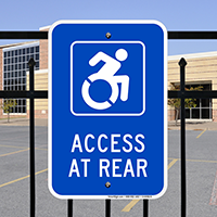 Access At Rear Signs (with Graphic)