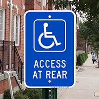 Access At Rear Signs (with Graphic)