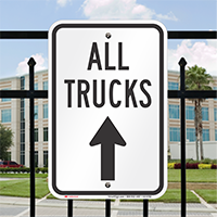All Trucks Move Ahead Driveway Signs