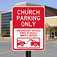 Church Parking Only Signs