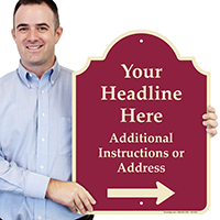 Custom Palladio Sign With Arrow