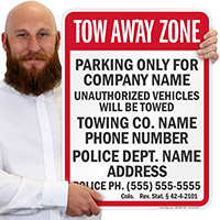 Custom Colorado Tow-Away Sign