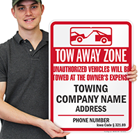 Custom Iowa Tow-Away Sign
