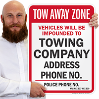 Custom Nevada Tow-Away Sign