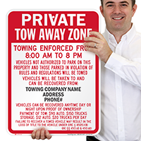 Custom Ohio Tow-Away Sign