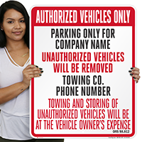 Custom Oregon Tow-Away Sign