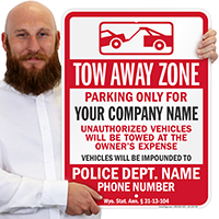 Custom Wyoming Tow-Away Sign