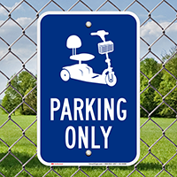 Electric Cart Parking Only Signs