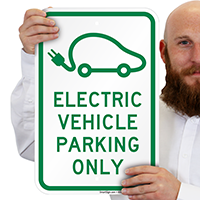 Electric Vehicle Parking Only Signs (With Graphic)