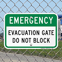  Emergency, Evacuation Sign