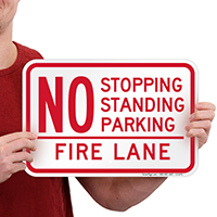 No Stopping, Standing, Parking - Fire Lane Signs