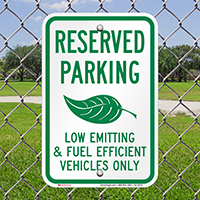 Fuel Efficient Vehicles Parking Signs