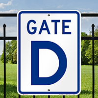 Gate D, Gate ID Sign