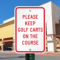 Golf Cart Signs