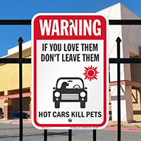 Warning Dont Leave Dog In Car Signs