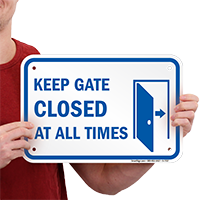 Keep Gate Closed Pool Signs