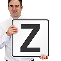 Letter Z Parking Spot Signs