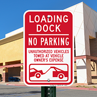 Loading Dock No Parking Signs