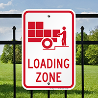 Loading And Unloading Zone Sign - Truck Signage