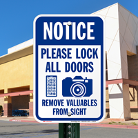 Lock All Door,Notice Sign
