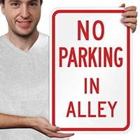 No Parking Alley Signs