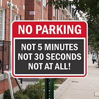 No Parking Restriction Sign